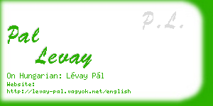 pal levay business card
